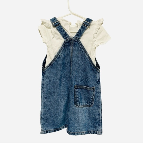 El Corte Ingles 6 (Girls)  Denim Pinafore Overall Size 6 - Picture 3 of 9